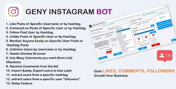 GENY instagram bot