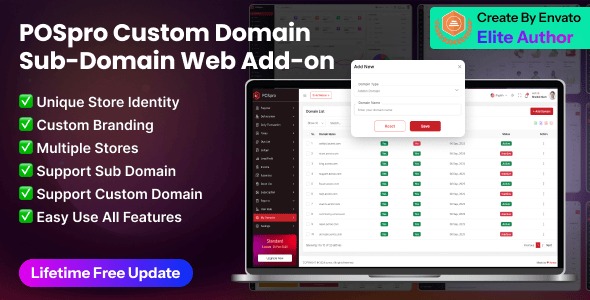 POSpro  Custom Domain  Sub Domain Add on