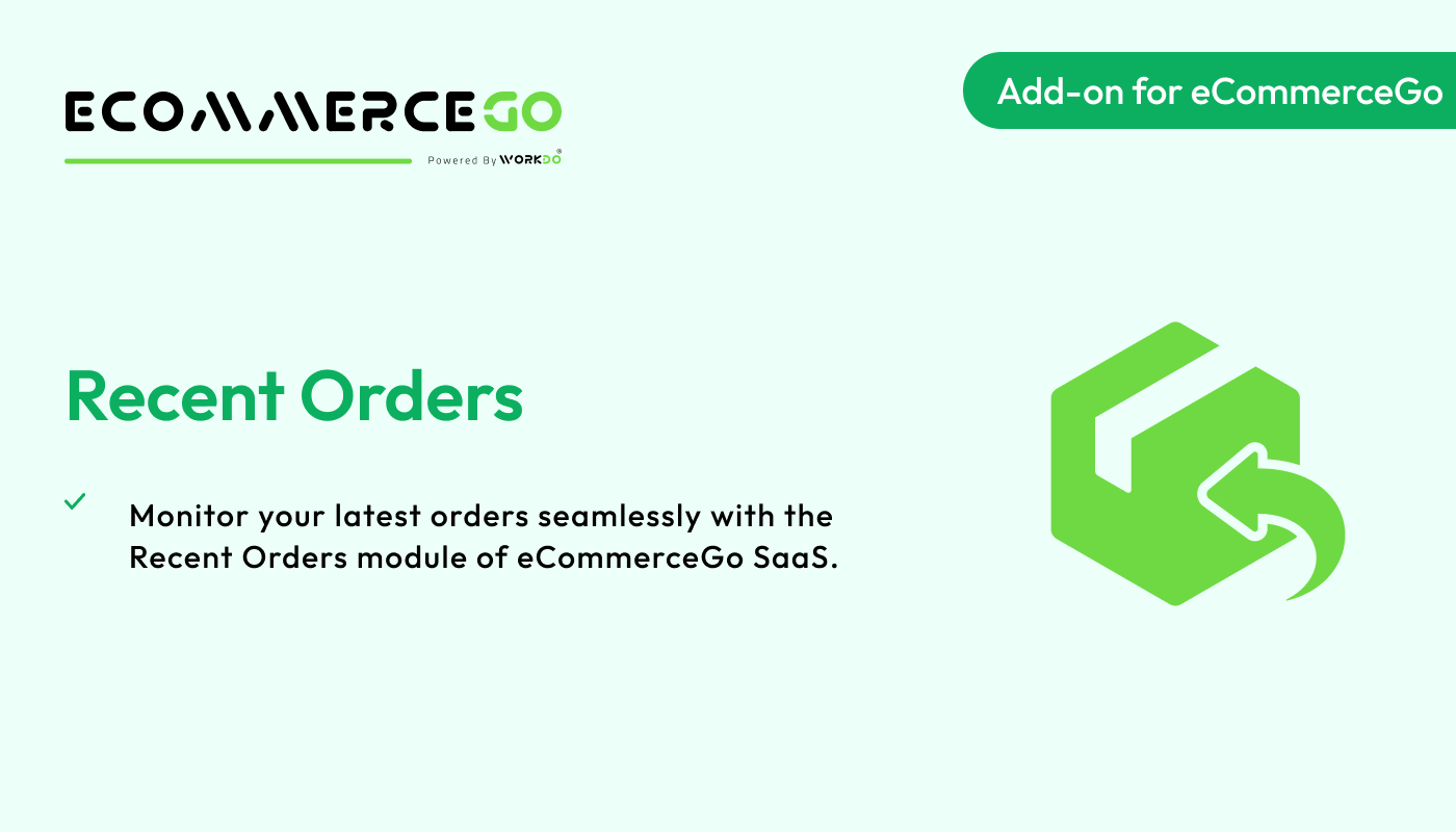 Recent orders addon banner