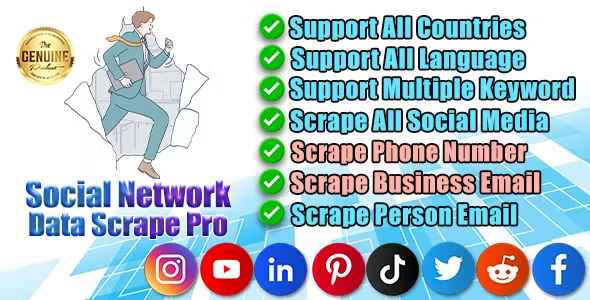Social Network Data Bulk Scrape