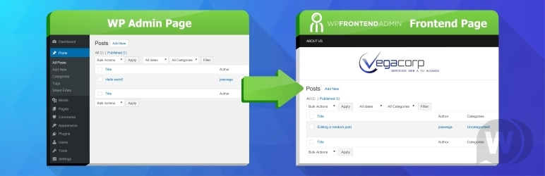 Wp frontend admin premium